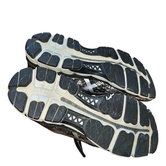 ASICS Gel Nimbus Mens Shoes Size 11 Black silver T507Q - Picture 4 of 10